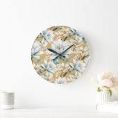 Blütenkalk Große Wanduhr (Zuhause)