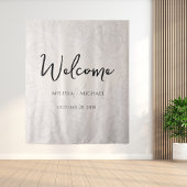 Blütenkalligraphie Ampere und Grünpflanzen Wandteppich