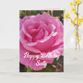 Blütenkarte der Rosa Blume, benutzerdefinierbar Karte (Gelbe Blume)