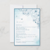 Blütenkarte für Winterhochzeiten RSVP Karte (Vorderseite)