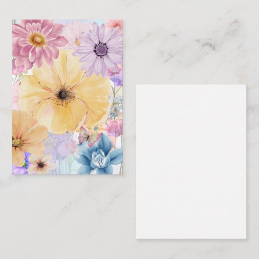 Blütenkarte Mitteilungskarte (Vorne/Hinten)