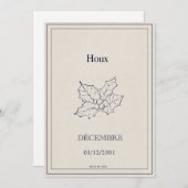 Blütenkarte vom Dezember Feiertagskarte (Vorne/Hinten)