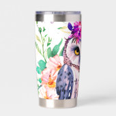 Blütenkauz personalisiert thermobecher (Rückseite)