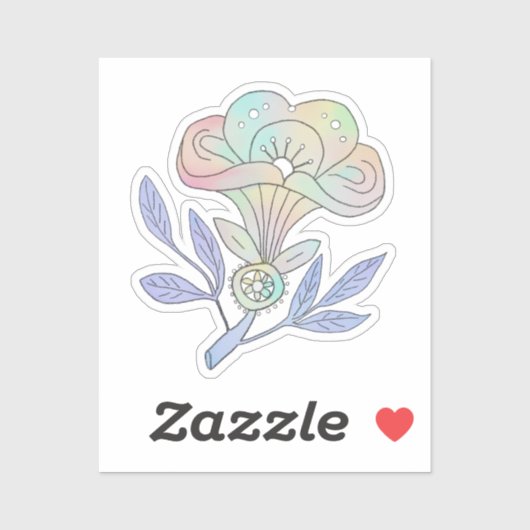 Blütenkelch  aufkleber (Blatt)