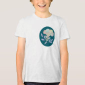 Blütenkelch dunkel Tri-Blend shirt (Vorderseite)