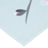 Blütenkirsche Blüten Dusty Pink Pale Blau Tischdecke (Schrägansicht)