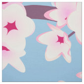 Blütenkirsche Blüten Rosa Blau Stoff (Muster)