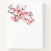 Blütenkirsche Blüten Rosa Name weiß Notizblock (Rückseite)