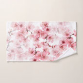 Blütenkirsche Blüten Rosa Weiß Badhandtuch Set (Handtuch)