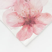 Blütenkirsche Blüten Rosa Weiß Fleecedecke (Ecke)