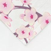 Blütenkirsche Blüten Rosa Weiß Fleecedecke (Ecke)
