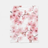 Blütenkirsche Blüten Rosa Weiß Fleecedecke (Vorderseite)