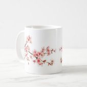 Blütenkirsche Blüten Rosa Weiß Kaffeetasse (Vorderseite Links)