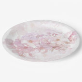 Blütenkirsche Blüten Rosa Weiß Pappteller (Schrägansicht)
