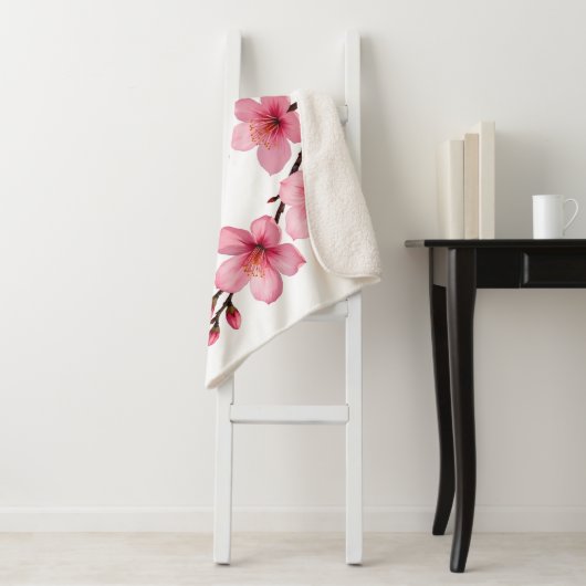 Blütenkirsche Blüten Rosa Weiß Sherpadecke (Beispiel)