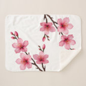 Blütenkirsche Blüten Rosa Weiß Sherpadecke (Vorderseite (Horizontal))