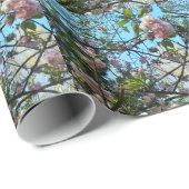 Blütenkirsche, Blütenpracht, Natur, rosa Blume Geschenkpapier (Rolleneckpunkt)