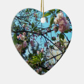 Blütenkirsche, Blütenpracht, Natur, rosa Blume Keramik Ornament (Rechts)