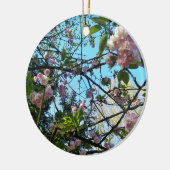 Blütenkirsche, Blütenpracht, Natur, rosa Blume Keramik Ornament (Links)