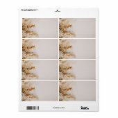 Blütenkleber-Etiketten für Boho Blütenblume Hochze (Vorne)