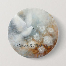 Blütenknopf Hochzeitsklopfen - Anpassbar Button