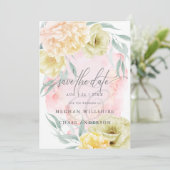 Blütenkoralle Elfenbeinpeony Blume Einladung (Stehend Vorderseite)