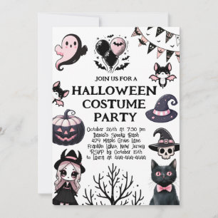 Blütenkostüm Party Halloween Einladung