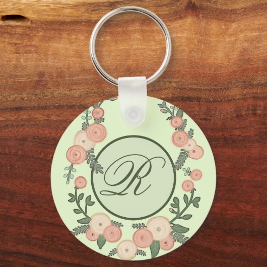 Blütenkranz persönlich schlüsselanhänger (Vorderseite)