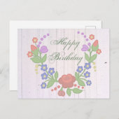 Blütenkranz Postkarte (Vorne/Hinten)