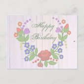 Blütenkranz Postkarte (Vorderseite)