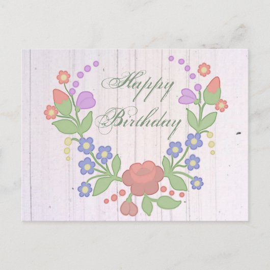 Blütenkranz Postkarte (Vorderseite)