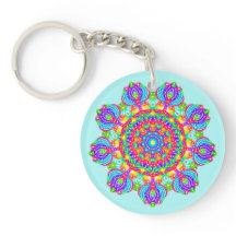 Blütenkreis Boho Mandala Schlüsselanhänger