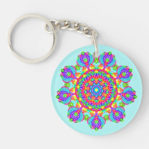 Blütenkreis Boho Mandala Schlüsselanhänger