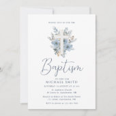 Blütenkreuztaufe Einladung (Vorderseite)