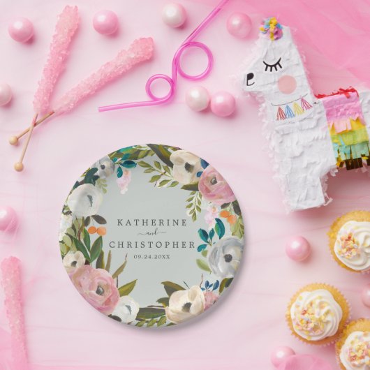 Blütenkuchen Pappteller (Party)