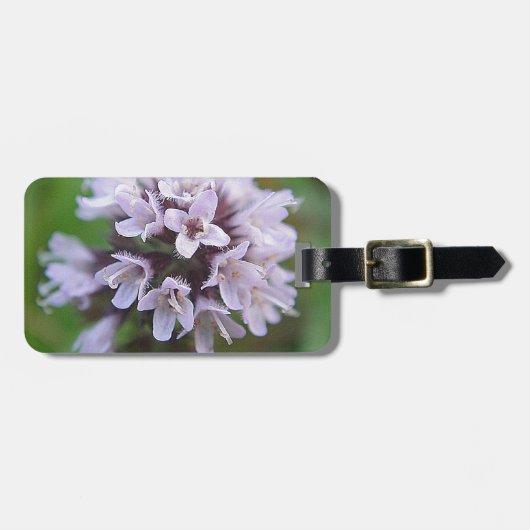 Blütenkugel mit zarten lila Blüten Gepäckanhänger (Vorderseite horizontal)