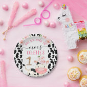 Blütenkuh mit Kuh Print Birthday Pappteller (Party)