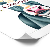 Blütenkuh personalisiert poster (Ecke)