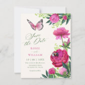 Blütenkunst Hochzeit Save The Date (Vorderseite)