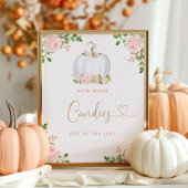 Blütenkürbis erraten, wie viele Bonbons Poster