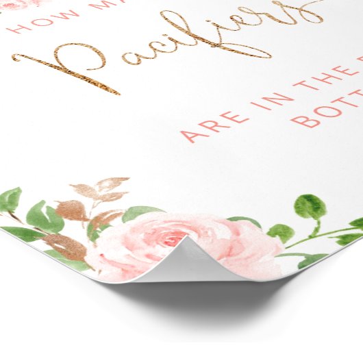 Blütenkürbis schätzen, wie viele Schnuller Poster (Ecke)