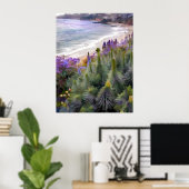 Blütenküste Poster (Heimbüro)