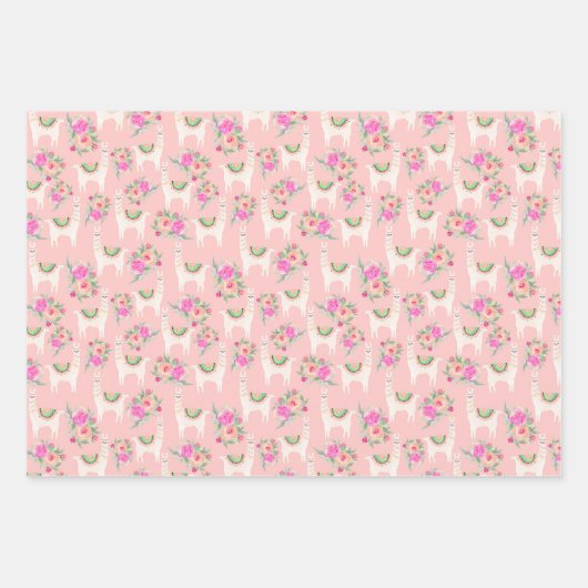 Blütenlamm Geschenkpapier Set (Vorderseite 2)