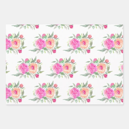 Blütenlamm Geschenkpapier Set (Vorderseite)