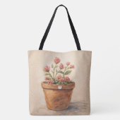 Blütenlandschaft Tasche (Rückseite)
