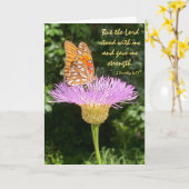 Blütenlauf Schrift Verse über Gottes Stärke Karte (Gelbe Blume)