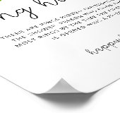 Blütenläufer-Jagd Brautparty-Poster Poster (Ecke)