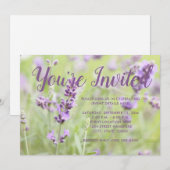 Blütenlävender Einladung (Vorne/Hinten)