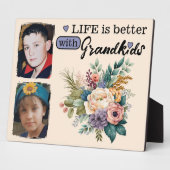 Blütenleben 2 Foto Grandkids lila Fotoplatte (Seite)