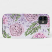 *~* Blütenleber Lavendel PEONDER Lila Glitzer Case-Mate iPhone Hülle (Rückseite (Horizontal))